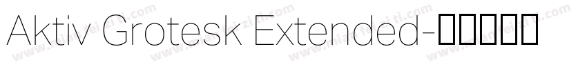 Aktiv Grotesk Extended字体转换